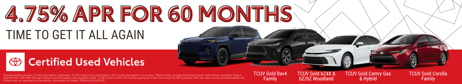 Toyota Certified Offers